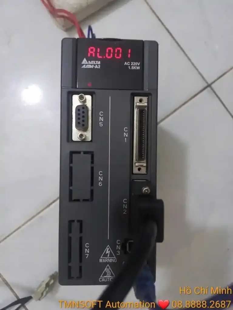 Báo lỗi AL001 khi bật servo On của servo Delta A2