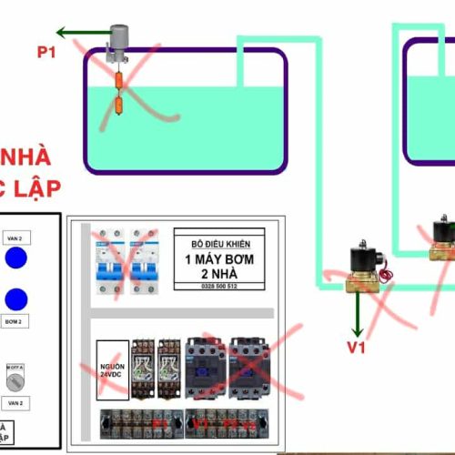 dieu khien 1 bom voi 2 nguon dien